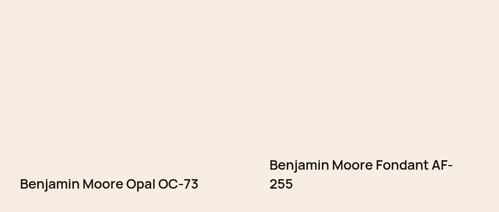 Benjamin Moore Opal OC-73 vs Benjamin Moore Fondant AF-255