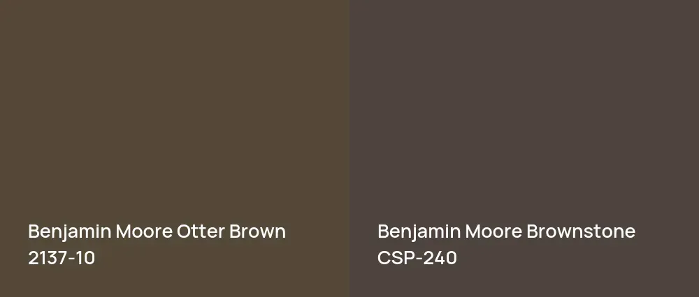 Benjamin Moore Otter Brown 2137-10 vs Benjamin Moore Brownstone CSP-240