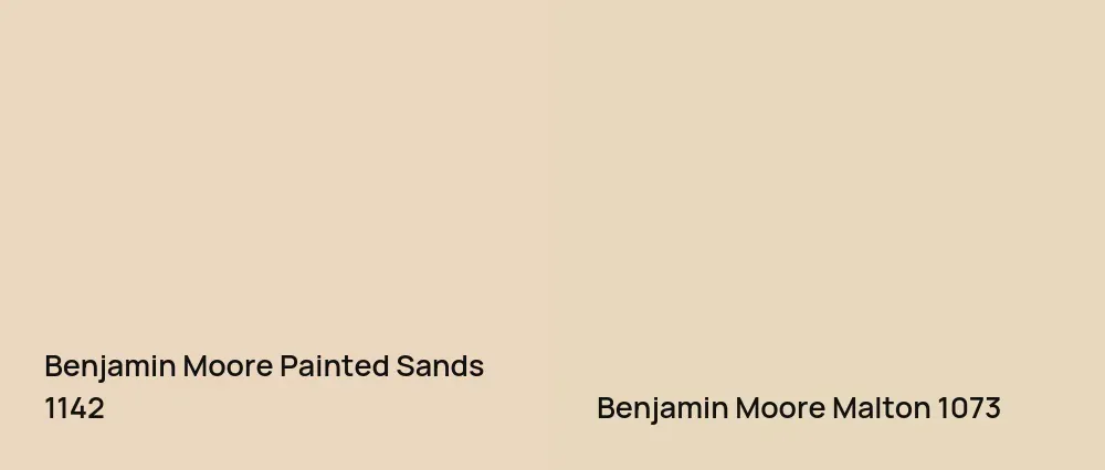 Benjamin Moore Painted Sands 1142 vs Benjamin Moore Malton 1073