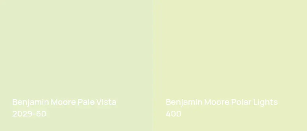 Benjamin Moore Pale Vista 2029-60 vs Benjamin Moore Polar Lights 400