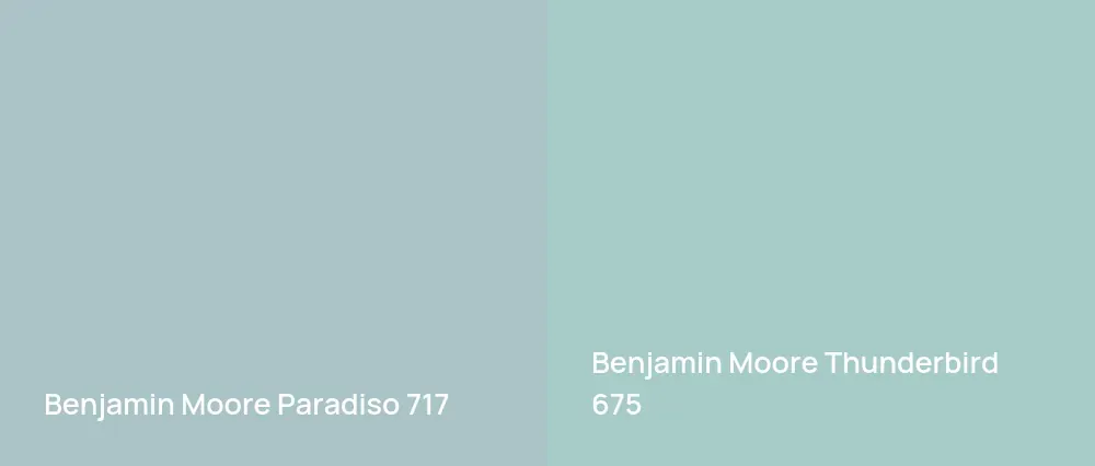 Benjamin Moore Paradiso 717 vs Benjamin Moore Thunderbird 675