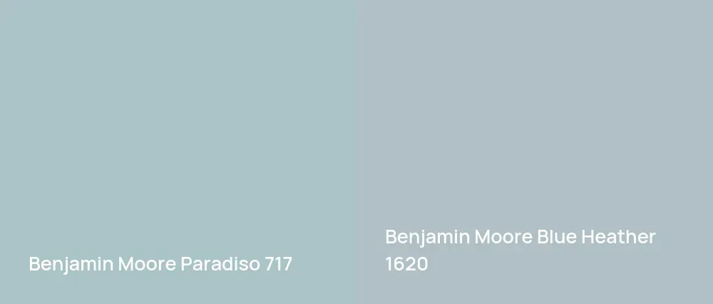 Benjamin Moore Paradiso 717 vs Benjamin Moore Blue Heather 1620