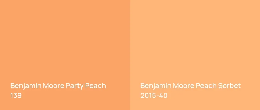 Benjamin Moore Party Peach 139 vs Benjamin Moore Peach Sorbet 2015-40