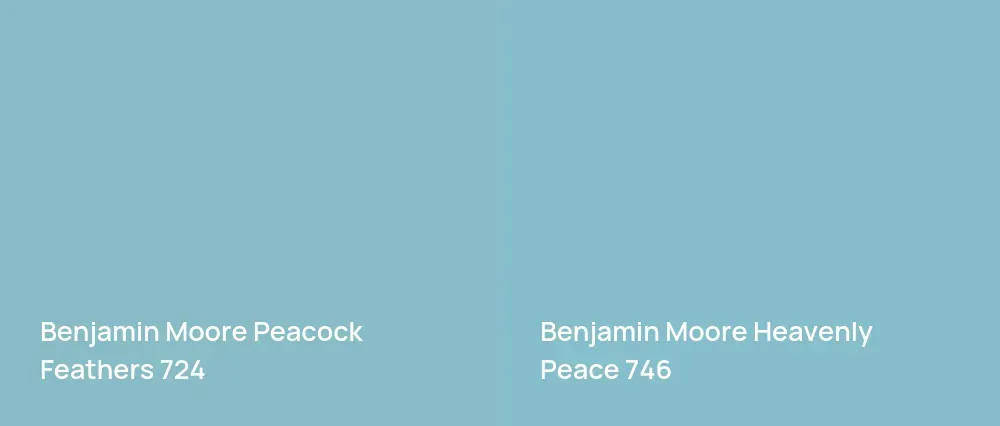 Benjamin Moore Peacock Feathers 724 vs Benjamin Moore Heavenly Peace 746