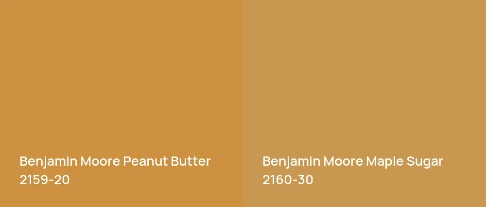 Benjamin Moore Peanut Butter 2159-20 vs Benjamin Moore Maple Sugar 2160-30