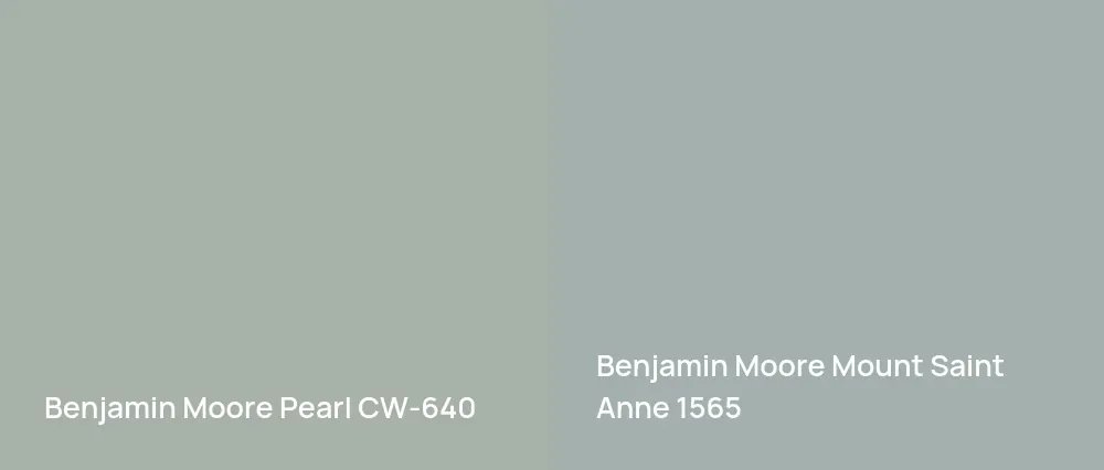 Benjamin Moore Pearl CW-640 vs Benjamin Moore Mount Saint Anne 1565