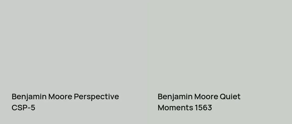 Benjamin Moore Perspective CSP-5 vs Benjamin Moore Quiet Moments 1563