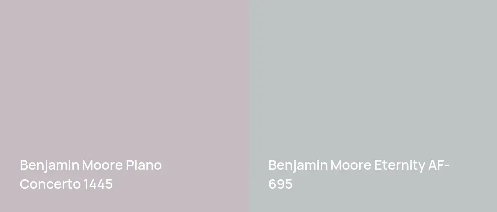Benjamin Moore Piano Concerto 1445 vs Benjamin Moore Eternity AF-695