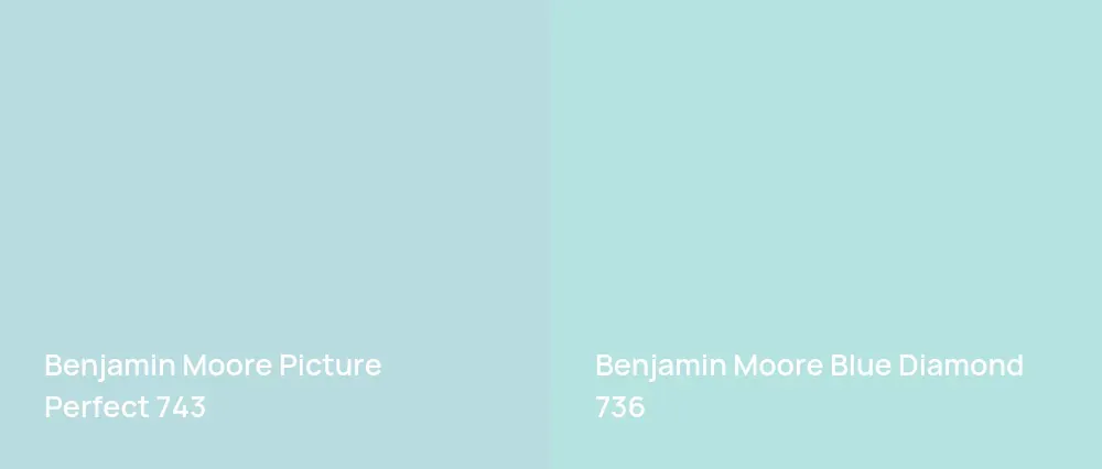 Benjamin Moore Picture Perfect 743 vs Benjamin Moore Blue Diamond 736