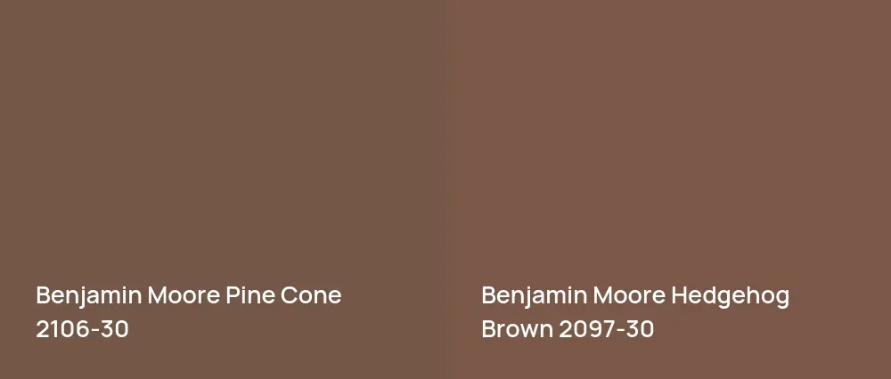Benjamin Moore Pine Cone 2106-30 vs Benjamin Moore Hedgehog Brown 2097-30