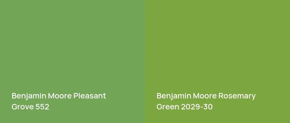 Benjamin Moore Pleasant Grove 552 vs Benjamin Moore Rosemary Green 2029-30