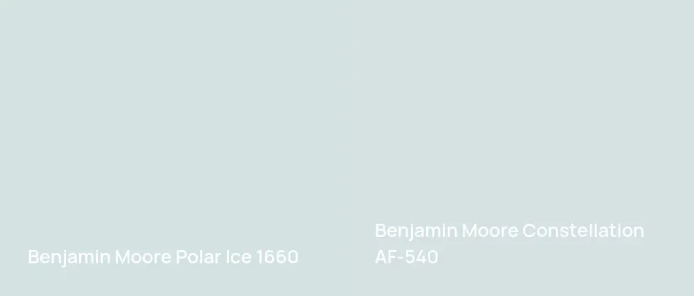 Benjamin Moore Polar Ice 1660 vs Benjamin Moore Constellation AF-540