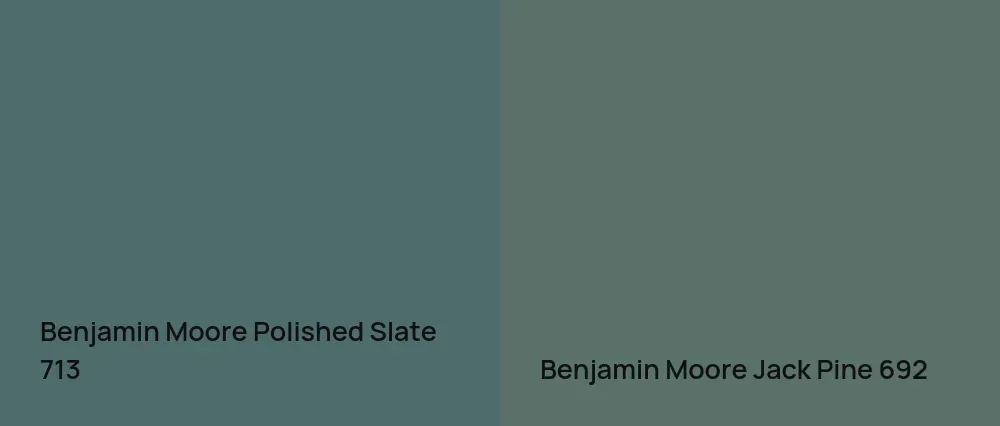 Benjamin Moore Polished Slate 713 vs Benjamin Moore Jack Pine 692
