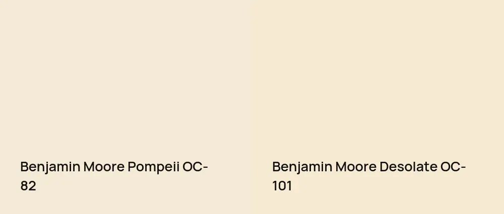 Benjamin Moore Pompeii OC-82 vs Benjamin Moore Desolate OC-101