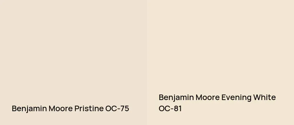Benjamin Moore Pristine OC-75 vs Benjamin Moore Evening White OC-81