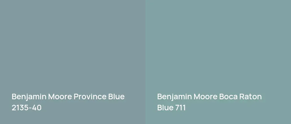 Benjamin Moore Province Blue 2135-40 vs Benjamin Moore Boca Raton Blue 711
