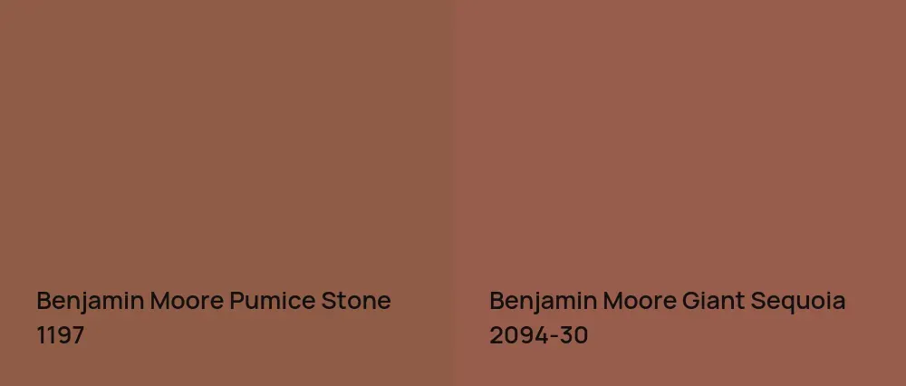 Benjamin Moore Pumice Stone 1197 vs Benjamin Moore Giant Sequoia 2094-30