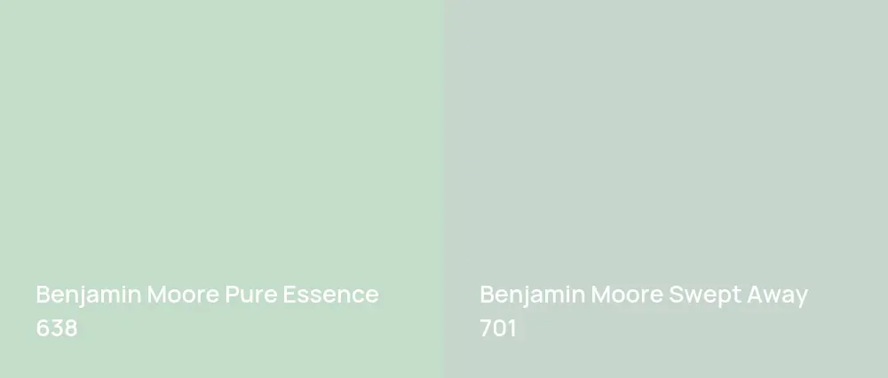 Benjamin Moore Pure Essence 638 vs Benjamin Moore Swept Away 701