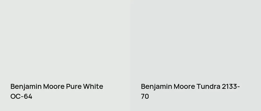 Benjamin Moore Pure White OC-64 vs Benjamin Moore Tundra 2133-70