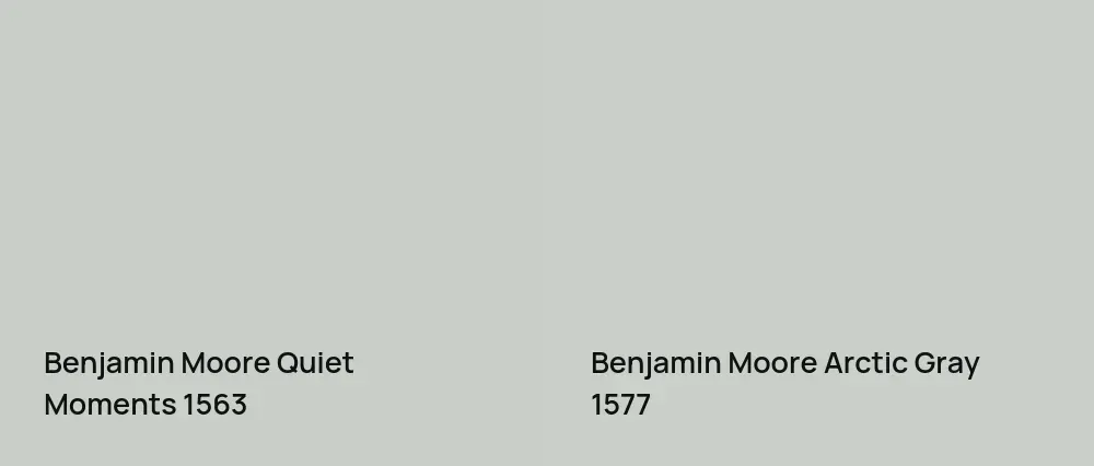 Benjamin Moore Quiet Moments 1563 vs Benjamin Moore Arctic Gray 1577
