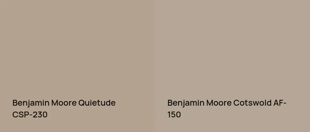 Benjamin Moore Quietude CSP-230 vs Benjamin Moore Cotswold AF-150