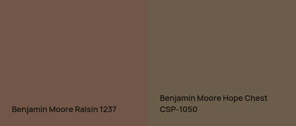Benjamin Moore Raisin 1237 vs Benjamin Moore Hope Chest CSP-1050