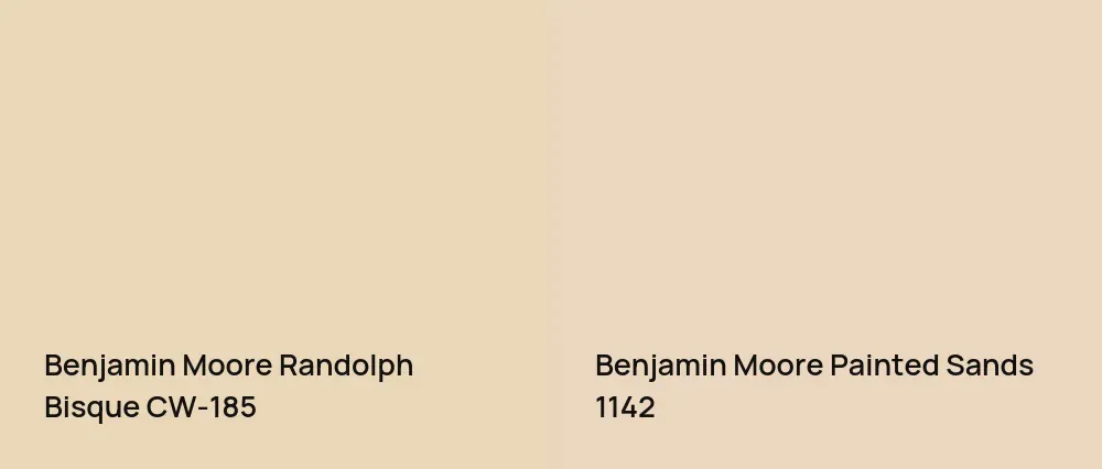 Benjamin Moore Randolph Bisque CW-185 vs Benjamin Moore Painted Sands 1142