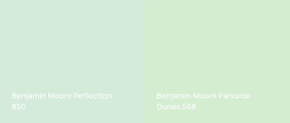 Benjamin Moore Reflection 850 vs Benjamin Moore Parkside Dunes 568