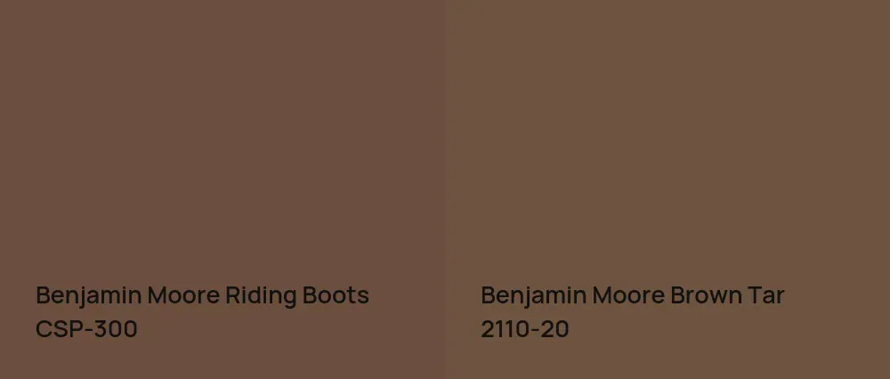 Benjamin Moore Riding Boots CSP-300 vs Benjamin Moore Brown Tar 2110-20