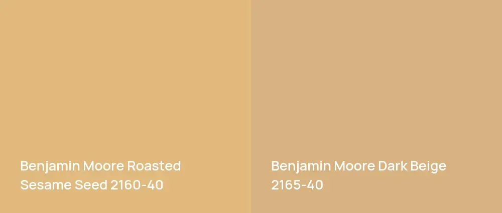 Benjamin Moore Roasted Sesame Seed 2160-40 vs Benjamin Moore Dark Beige 2165-40