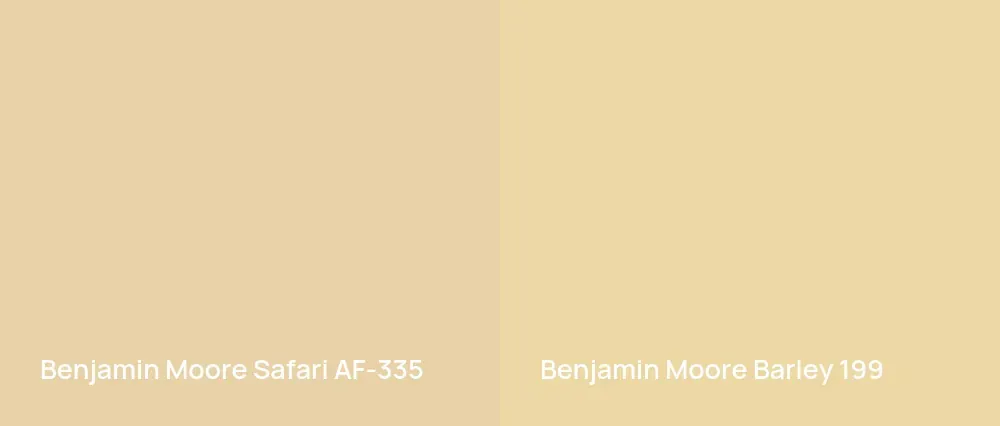 Benjamin Moore Safari AF-335 vs Benjamin Moore Barley 199
