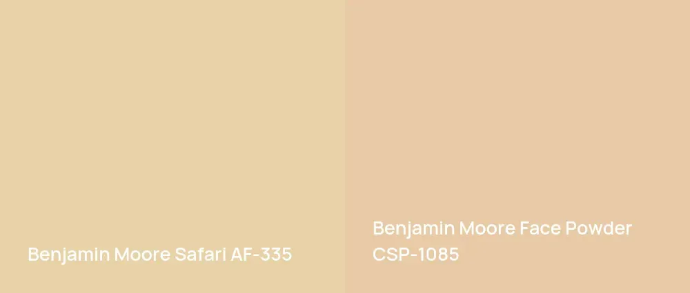 Benjamin Moore Safari AF-335 vs Benjamin Moore Face Powder CSP-1085