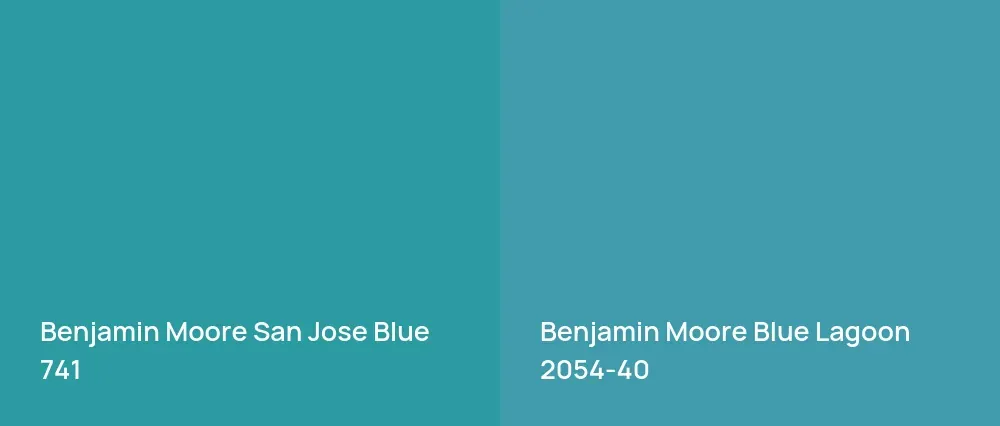 Benjamin Moore San Jose Blue 741 vs Benjamin Moore Blue Lagoon 2054-40