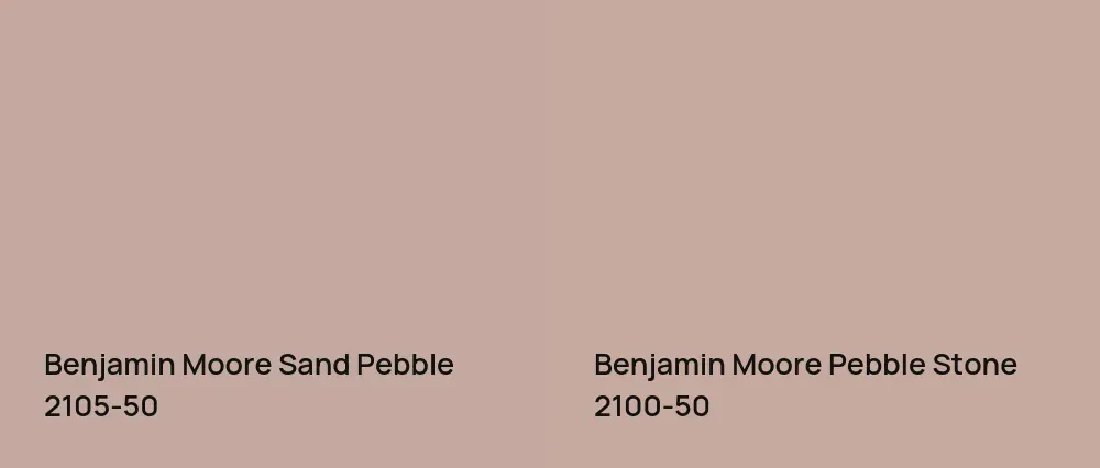 Benjamin Moore Sand Pebble 2105-50 vs Benjamin Moore Pebble Stone 2100-50