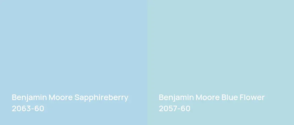 Benjamin Moore Sapphireberry 2063-60 vs Benjamin Moore Blue Flower 2057-60