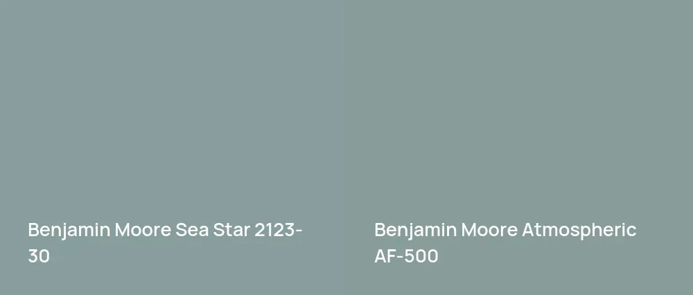 Benjamin Moore Sea Star 2123-30 vs Benjamin Moore Atmospheric AF-500