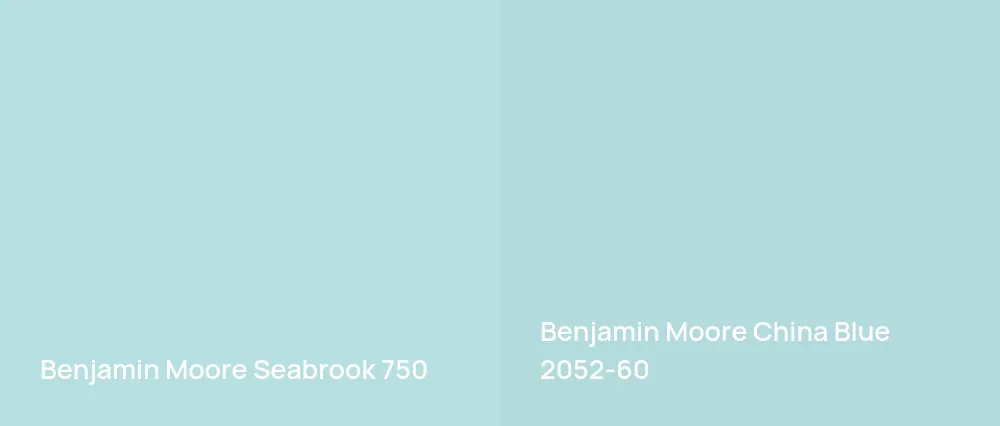 Benjamin Moore Seabrook 750 vs Benjamin Moore China Blue 2052-60