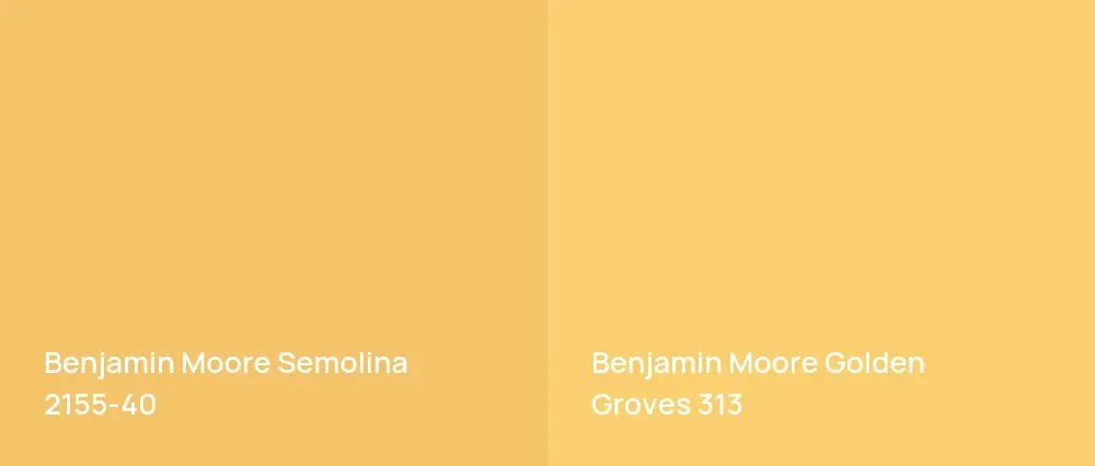 Benjamin Moore Semolina 2155-40 vs Benjamin Moore Golden Groves 313