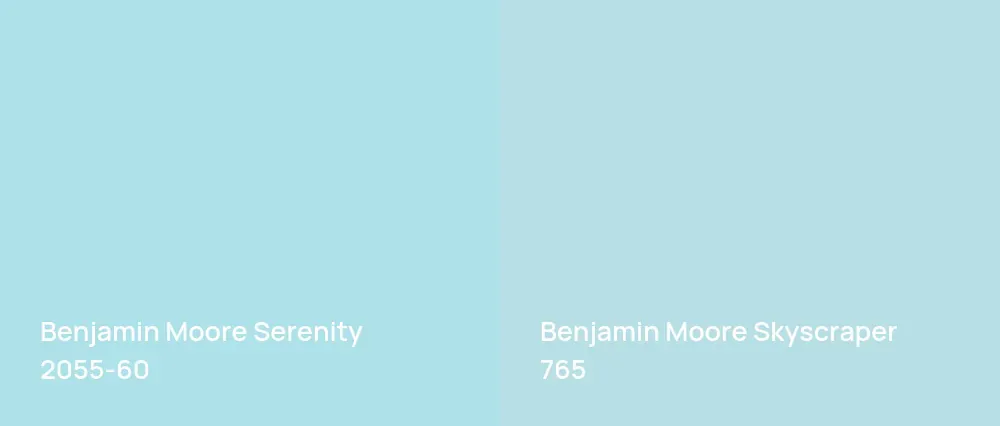 Benjamin Moore Serenity 2055-60 vs Benjamin Moore Skyscraper 765