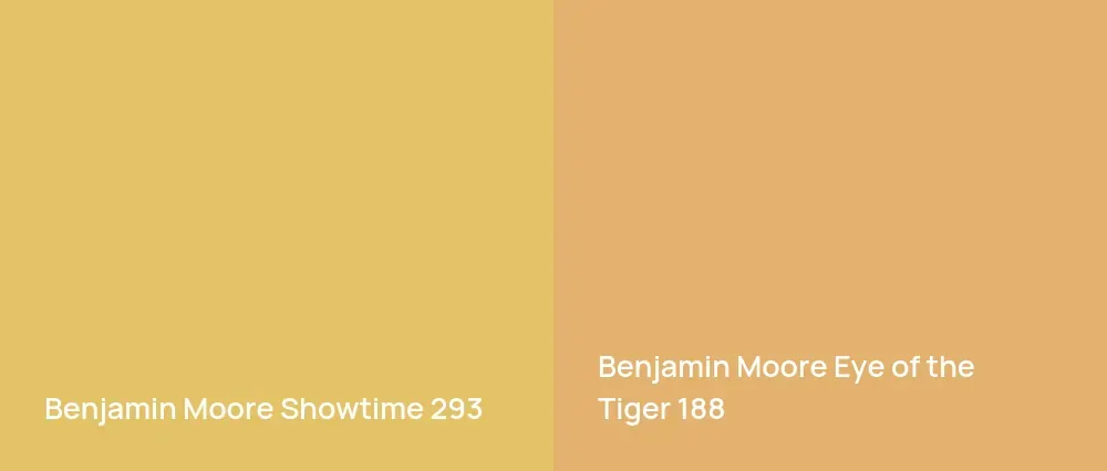 Benjamin Moore Showtime 293 vs Benjamin Moore Eye of the Tiger 188