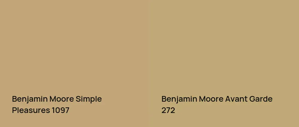 Benjamin Moore Simple Pleasures 1097 vs Benjamin Moore Avant Garde 272