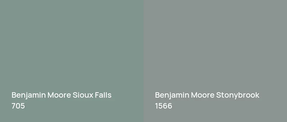 Benjamin Moore Sioux Falls 705 vs Benjamin Moore Stonybrook 1566