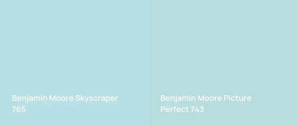 Benjamin Moore Skyscraper 765 vs Benjamin Moore Picture Perfect 743
