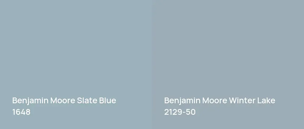 Benjamin Moore Slate Blue 1648 vs Benjamin Moore Winter Lake 2129-50