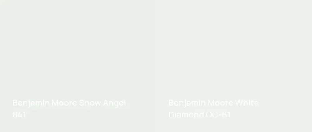 Benjamin Moore Snow Angel 841 vs Benjamin Moore White Diamond OC-61