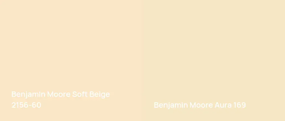 Benjamin Moore Soft Beige 2156-60 vs Benjamin Moore Aura 169