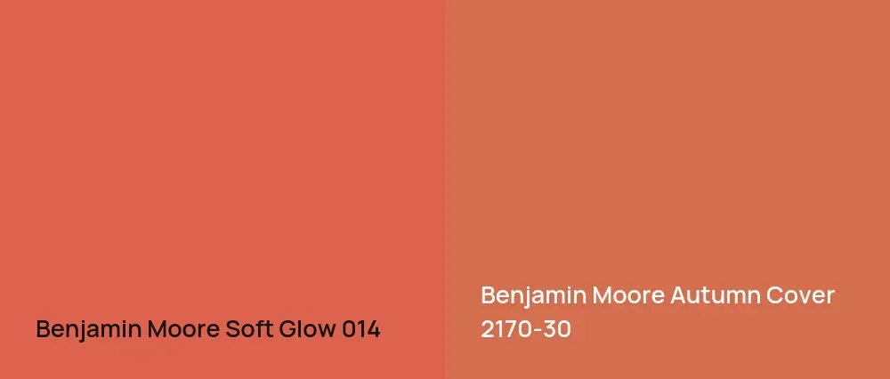 Benjamin Moore Soft Glow 014 vs Benjamin Moore Autumn Cover 2170-30