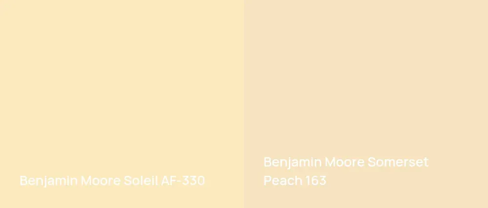 Benjamin Moore Soleil AF-330 vs Benjamin Moore Somerset Peach 163