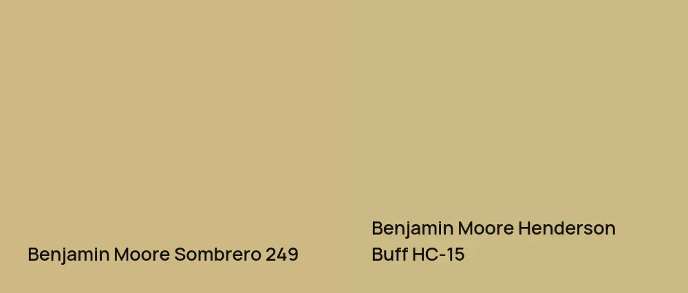 Benjamin Moore Sombrero 249 vs Benjamin Moore Henderson Buff HC-15