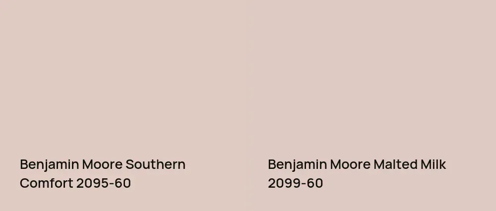 Benjamin Moore Southern Comfort 2095-60 vs Benjamin Moore Malted Milk 2099-60